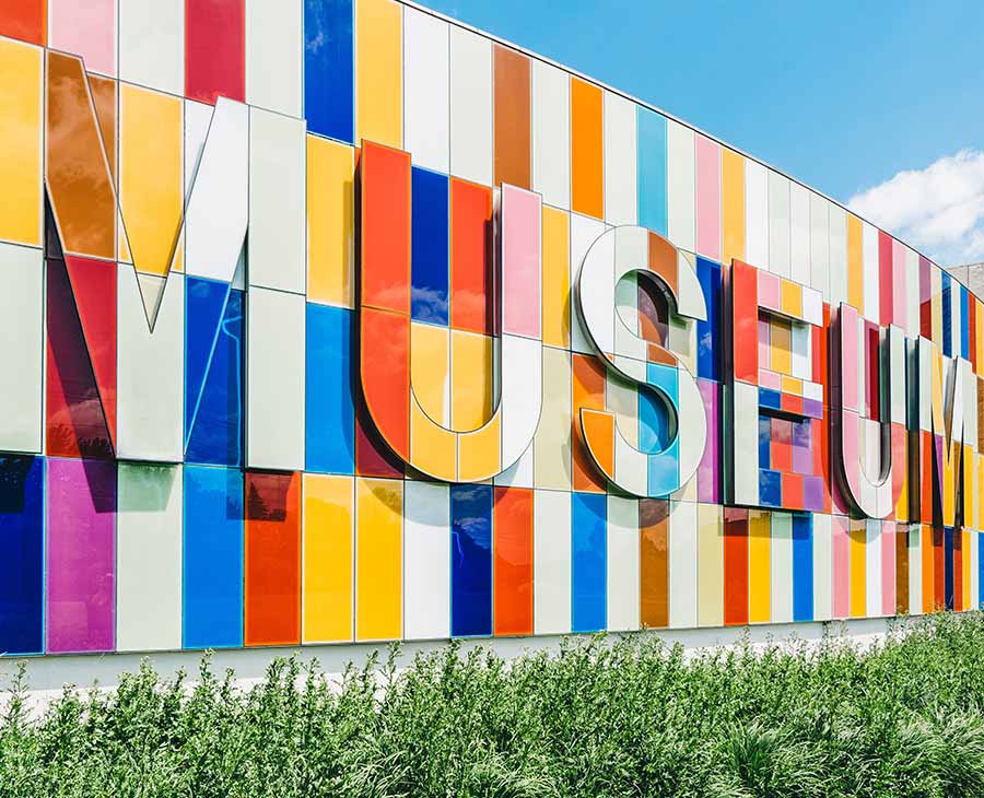 Colorful Museum Sign Colorful Museum Sign